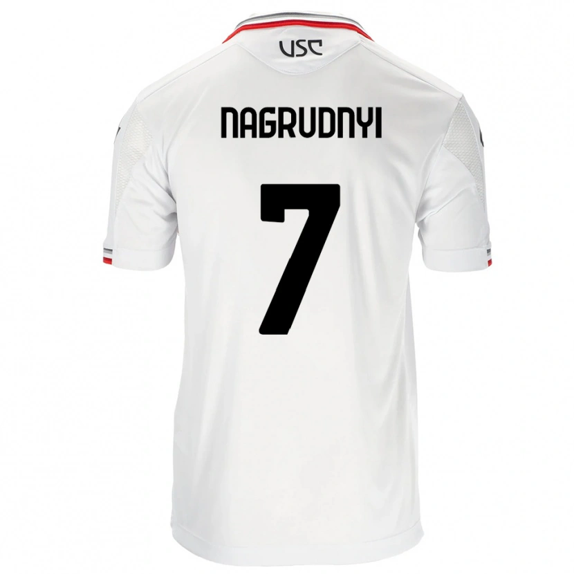 Danxen Hombre Camiseta Vladyslav Nagrudnyi #7 Blanco Rojo 2ª Equipación 2025/26 La Camisa México