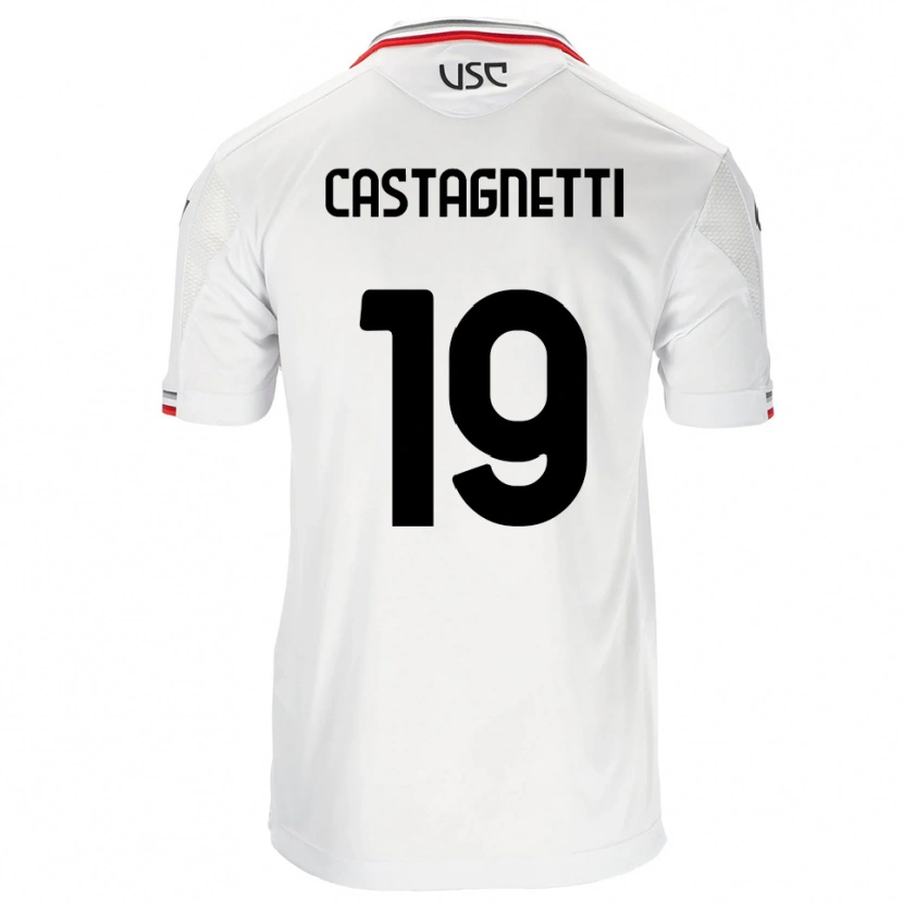 Danxen Hombre Camiseta Michele Castagnetti #19 Blanco Rojo 2ª Equipación 2025/26 La Camisa México