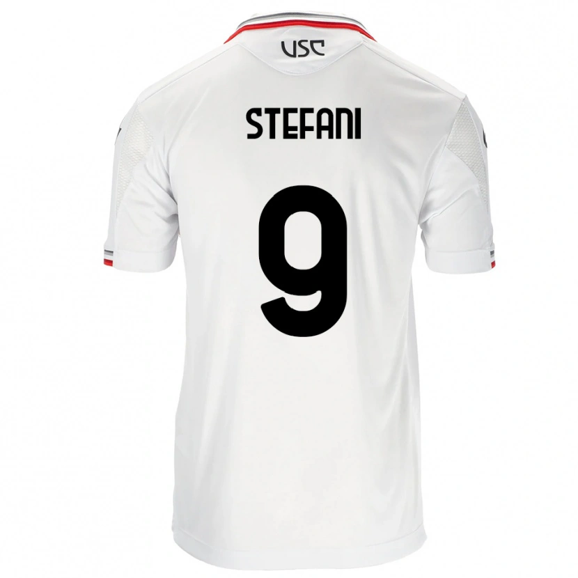 Danxen Hombre Camiseta Christian Stefani #9 Blanco Rojo 2ª Equipación 2025/26 La Camisa México