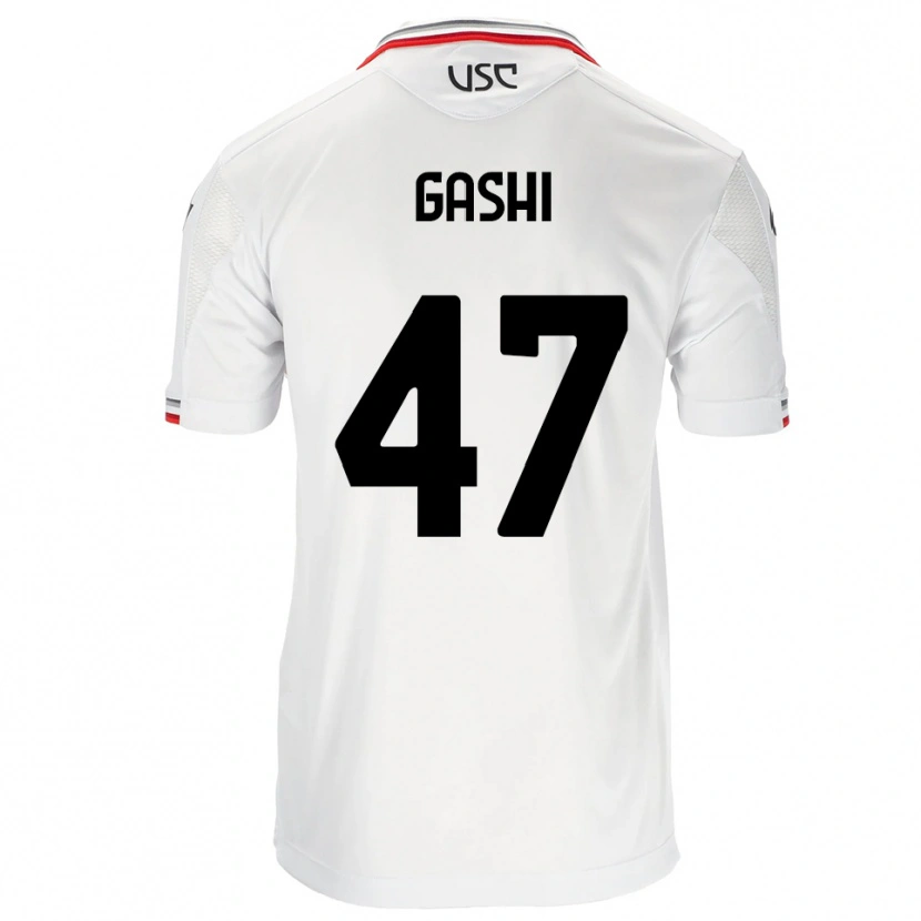 Danxen Hombre Camiseta Eduart Gashi #47 Blanco Rojo 2ª Equipación 2025/26 La Camisa México