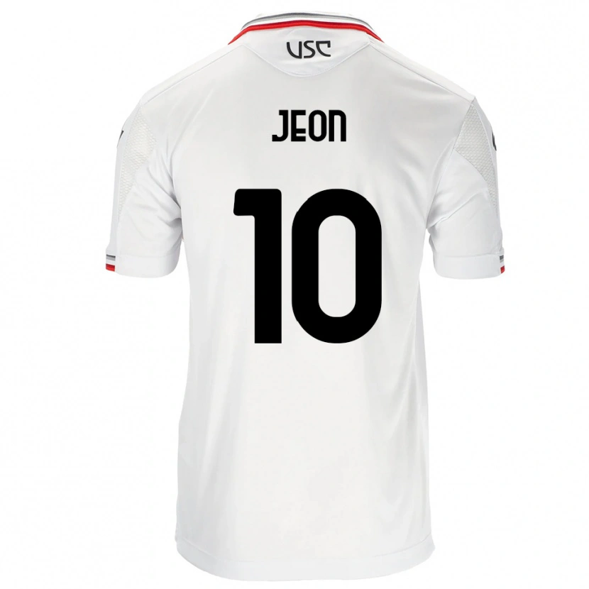 Danxen Hombre Camiseta Joseph Jeon #10 Blanco Rojo 2ª Equipación 2025/26 La Camisa México