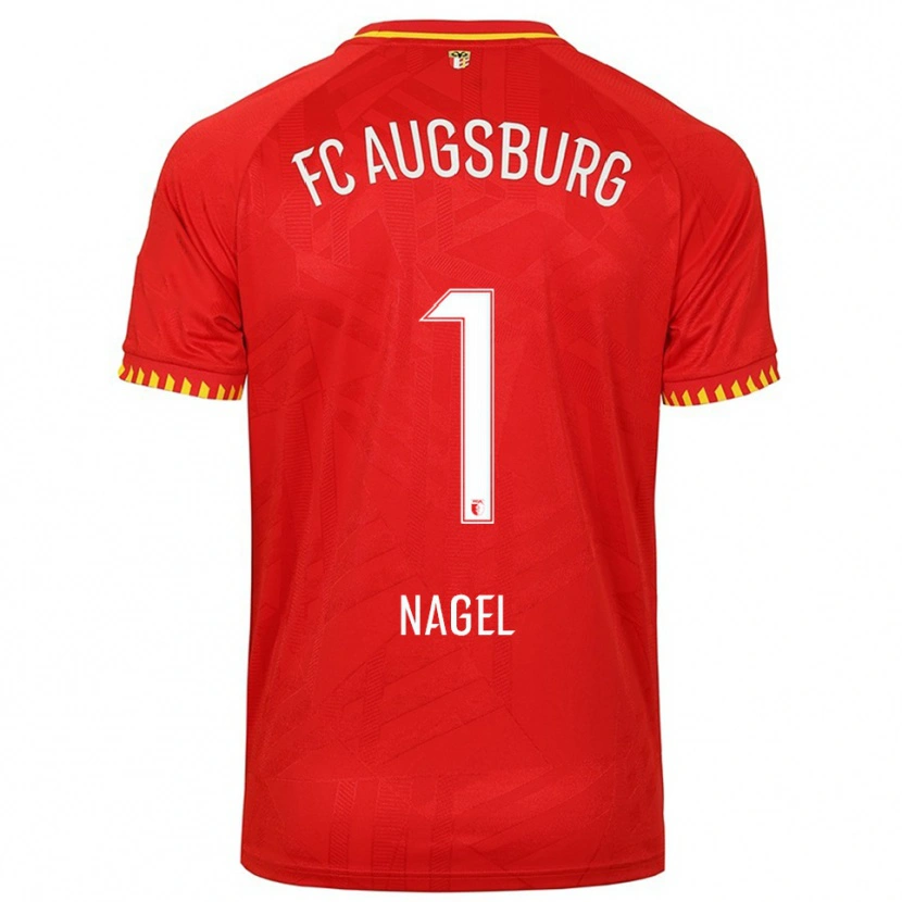 Danxen Hombre Camiseta Timo Nagel #1 Rojo Amarillo 2ª Equipación 2025/26 La Camisa México