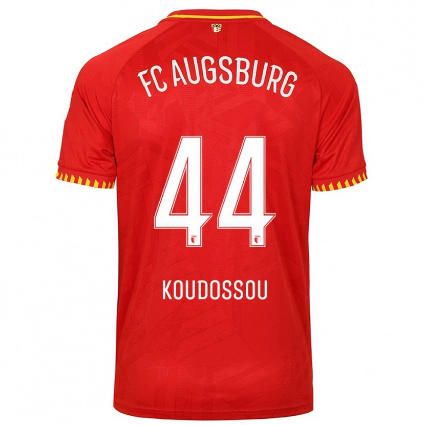 Danxen Hombre Camiseta Henri Koudossou #44 Rojo Amarillo 2ª Equipación 2025/26 La Camisa México