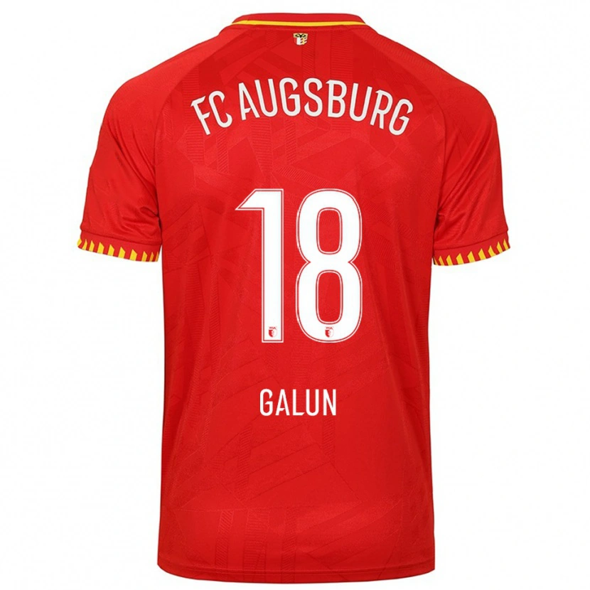 Danxen Hombre Camiseta Damian Galun #18 Rojo Amarillo 2ª Equipación 2025/26 La Camisa México