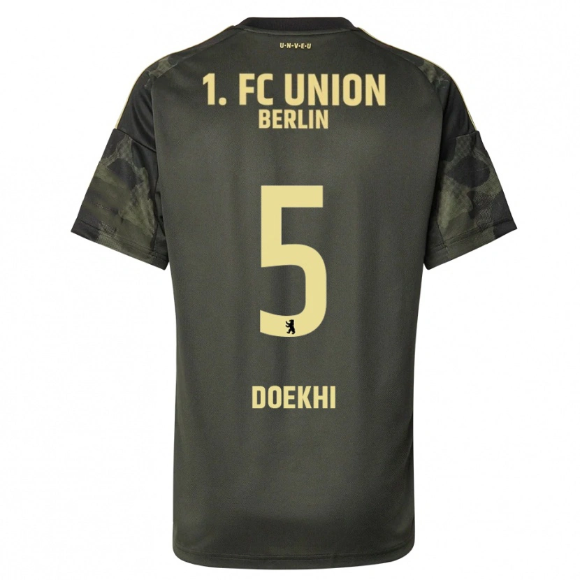 Danxen Hombre Camiseta Danilho Doekhi #5 Verde Oscuro Negro 2ª Equipación 2025/26 La Camisa México
