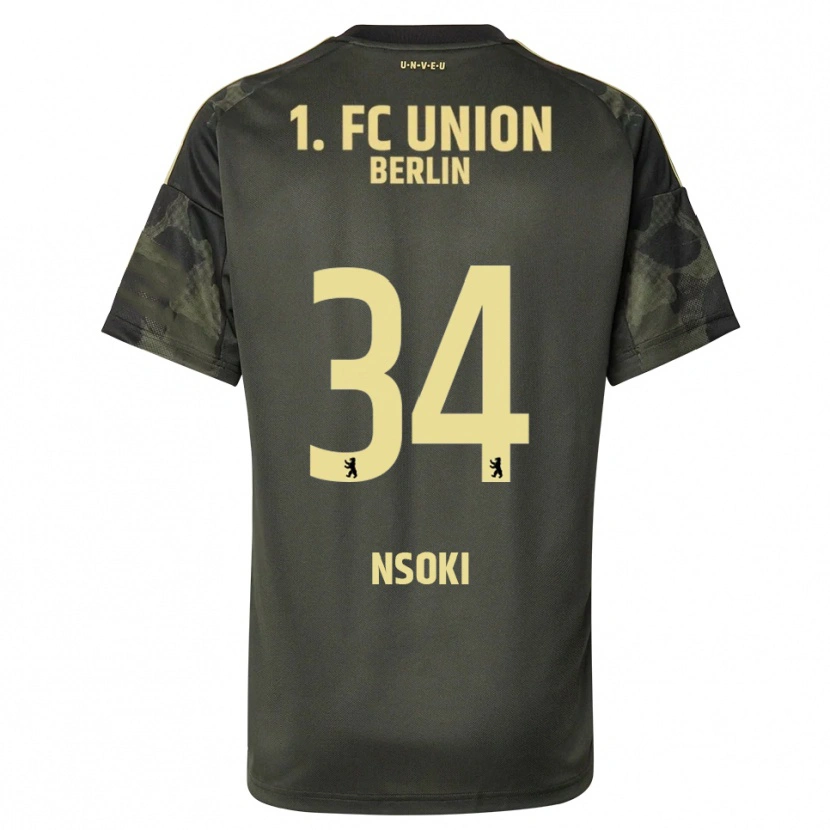 Danxen Hombre Camiseta Stanley Nsoki #34 Verde Oscuro Negro 2ª Equipación 2025/26 La Camisa México