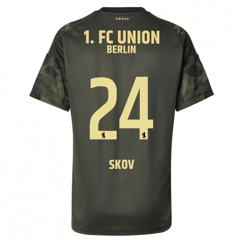 Danxen Hombre Camiseta Robert Skov #24 Verde Oscuro Negro 2ª Equipación 2025/26 La Camisa México