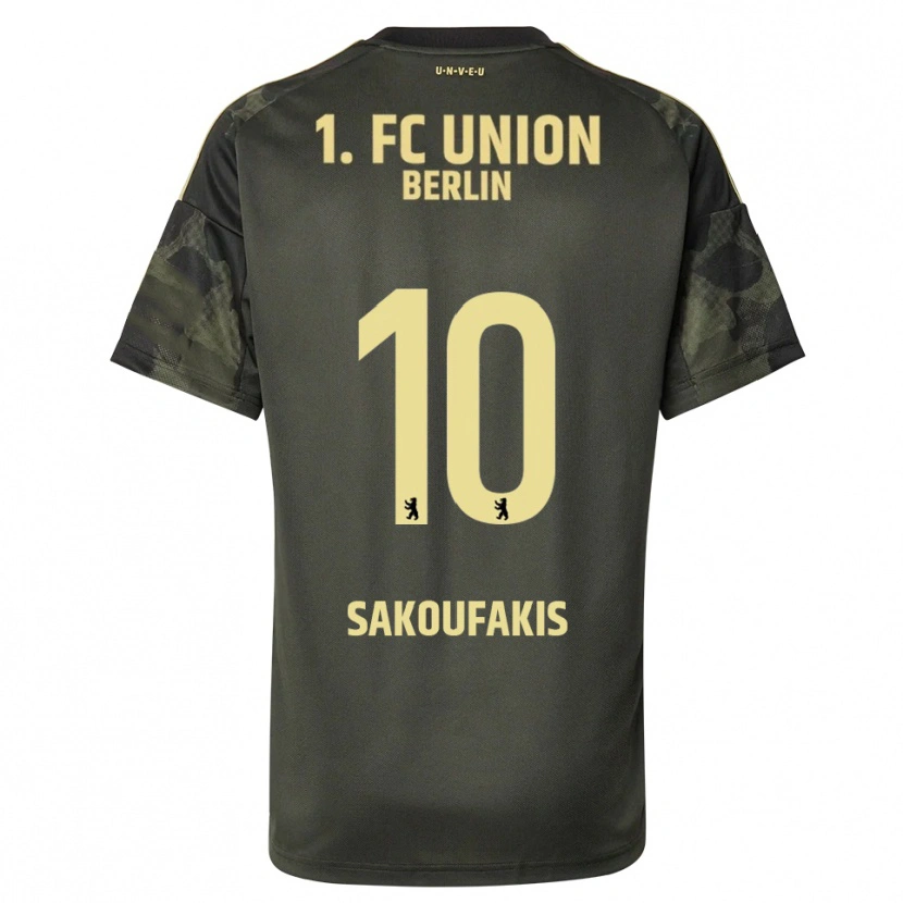 Danxen Hombre Camiseta Theodor Sakoufakis #10 Verde Oscuro Negro 2ª Equipación 2025/26 La Camisa México