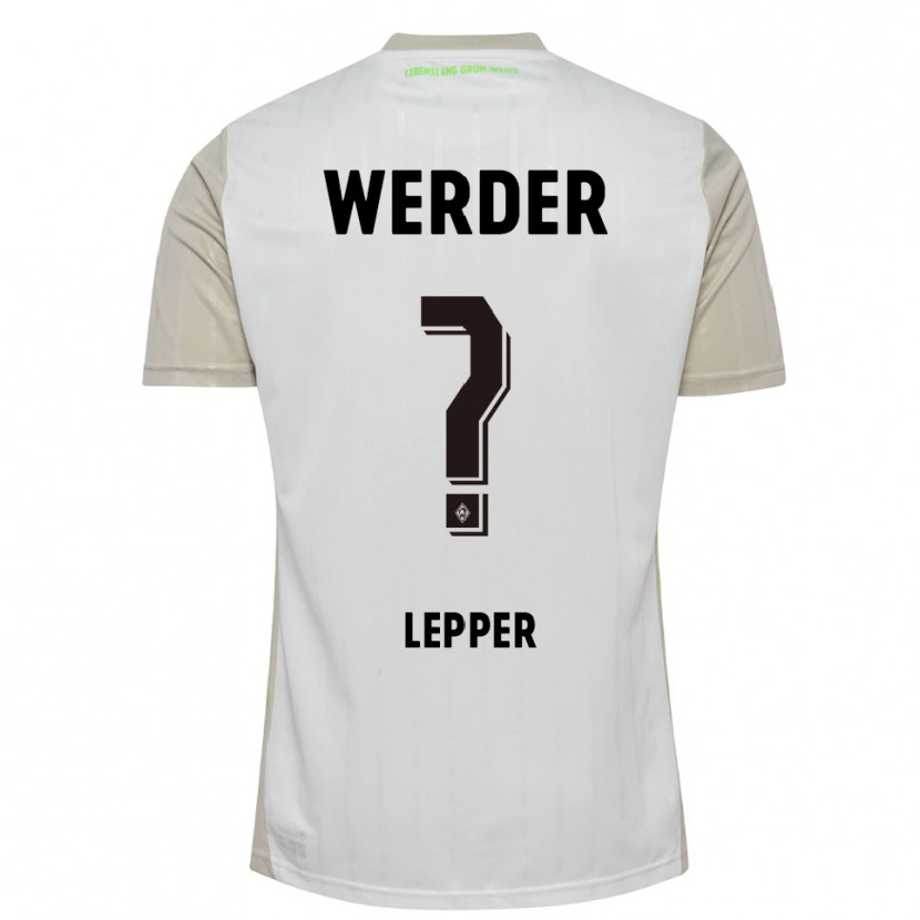 Danxen Hombre Camiseta Damian Lepper #0 Blanco Negro 2ª Equipación 2025/26 La Camisa México