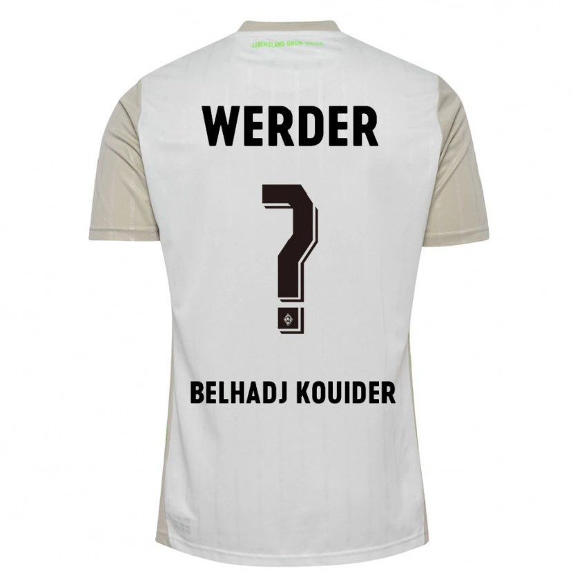 Danxen Hombre Camiseta Mahfoud Belhadj Kouider #0 Blanco Negro 2ª Equipación 2025/26 La Camisa México
