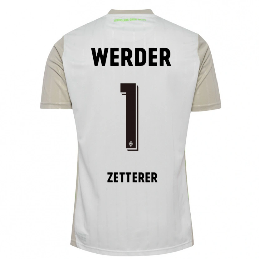 Danxen Hombre Camiseta Michael Zetterer #1 Blanco Negro 2ª Equipación 2025/26 La Camisa México