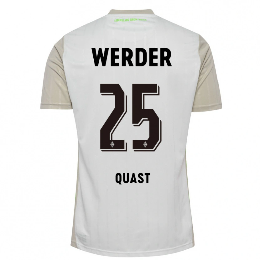 Danxen Hombre Camiseta Soenke Quast #25 Blanco Negro 2ª Equipación 2025/26 La Camisa México