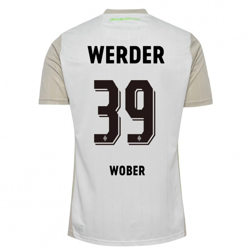 Danxen Hombre Camiseta Maximilian Wöber #39 Blanco Negro 2ª Equipación 2025/26 La Camisa México