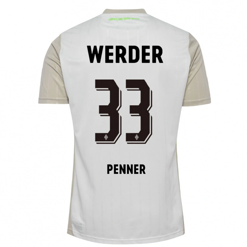 Danxen Hombre Camiseta Maria Penner #33 Blanco Negro 2ª Equipación 2025/26 La Camisa México