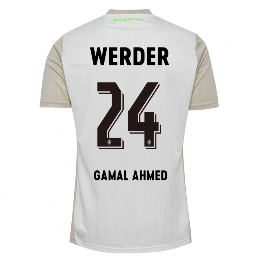 Danxen Hombre Camiseta Adam Gamal Ahmed #24 Blanco Negro 2ª Equipación 2025/26 La Camisa México