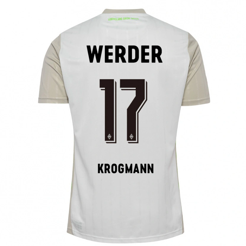 Danxen Hombre Camiseta Avid Krogmann #17 Blanco Negro 2ª Equipación 2025/26 La Camisa México