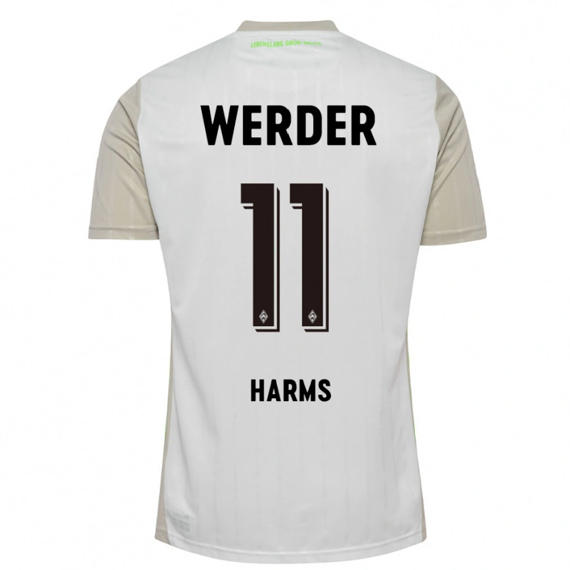 Danxen Hombre Camiseta Noah Harms #11 Blanco Negro 2ª Equipación 2025/26 La Camisa México