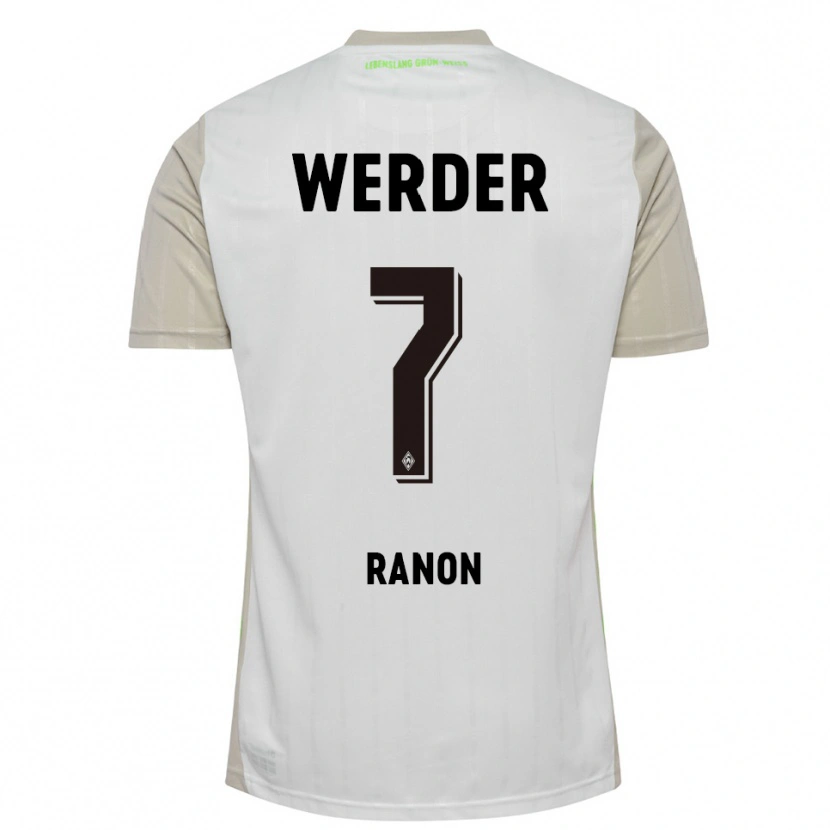 Danxen Hombre Camiseta Yuval Ranon #7 Blanco Negro 2ª Equipación 2025/26 La Camisa México
