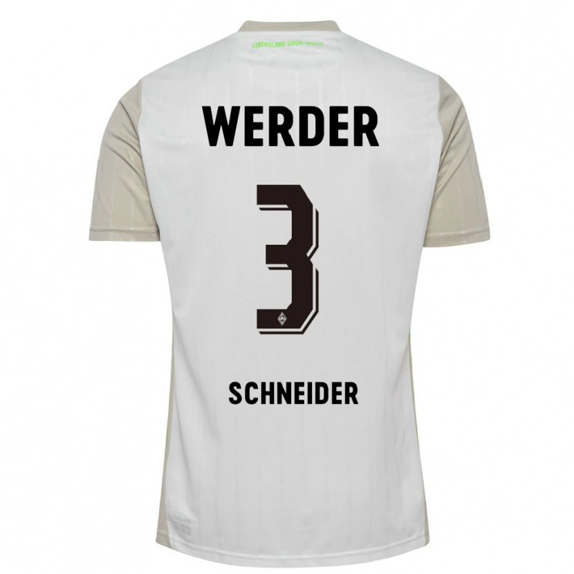 Danxen Hombre Camiseta Dieter Schneider #3 Blanco Negro 2ª Equipación 2025/26 La Camisa México