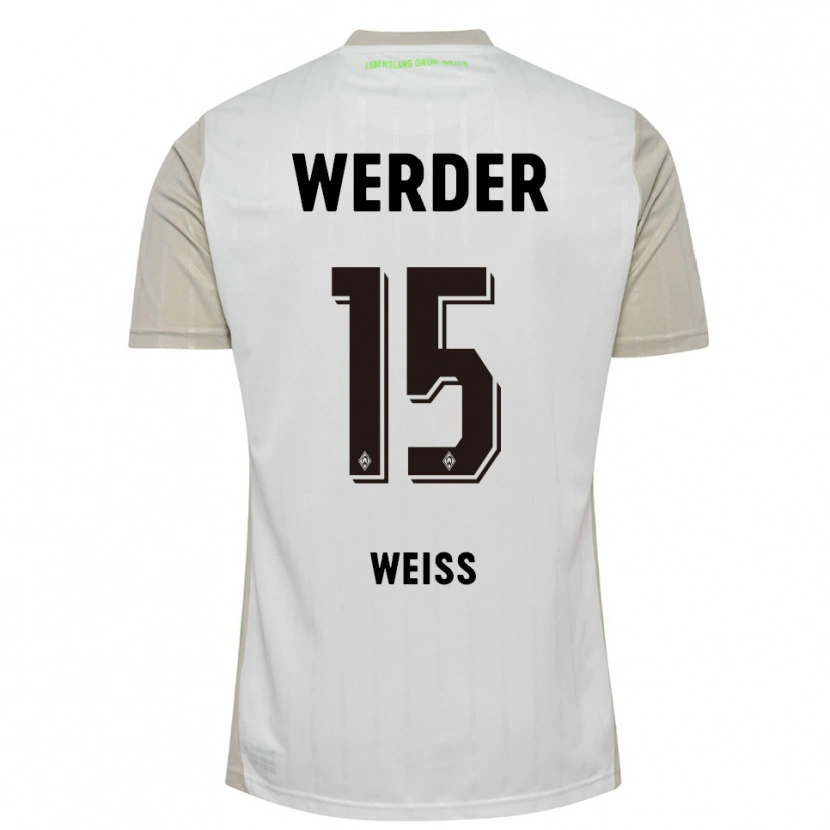 Danxen Hombre Camiseta Michelle Weiß #15 Blanco Negro 2ª Equipación 2025/26 La Camisa México