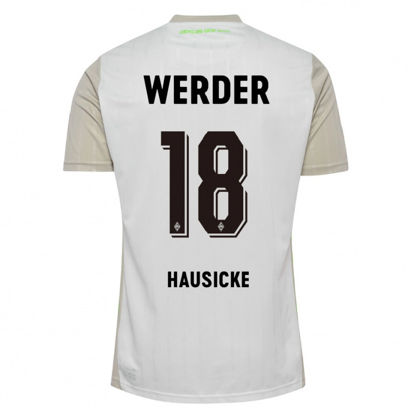 Danxen Hombre Camiseta Lina Hausicke #18 Blanco Negro 2ª Equipación 2025/26 La Camisa México