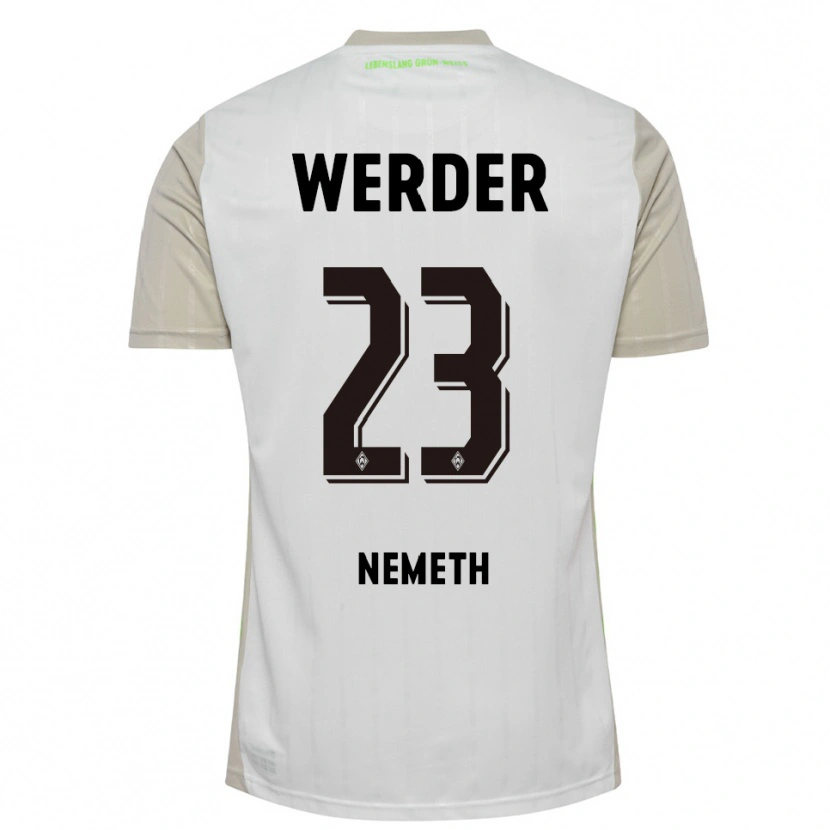Danxen Hombre Camiseta Hanna Nemeth #23 Blanco Negro 2ª Equipación 2025/26 La Camisa México
