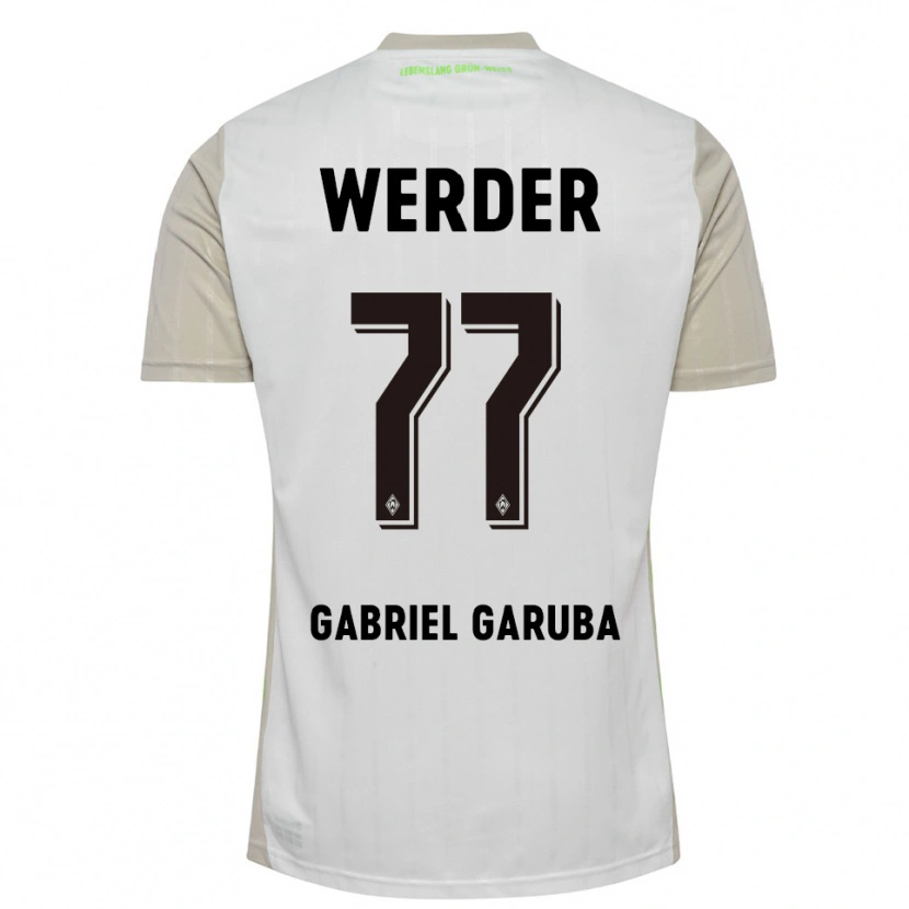 Danxen Hombre Camiseta Najib Gabriel Garuba #77 Blanco Negro 2ª Equipación 2025/26 La Camisa México