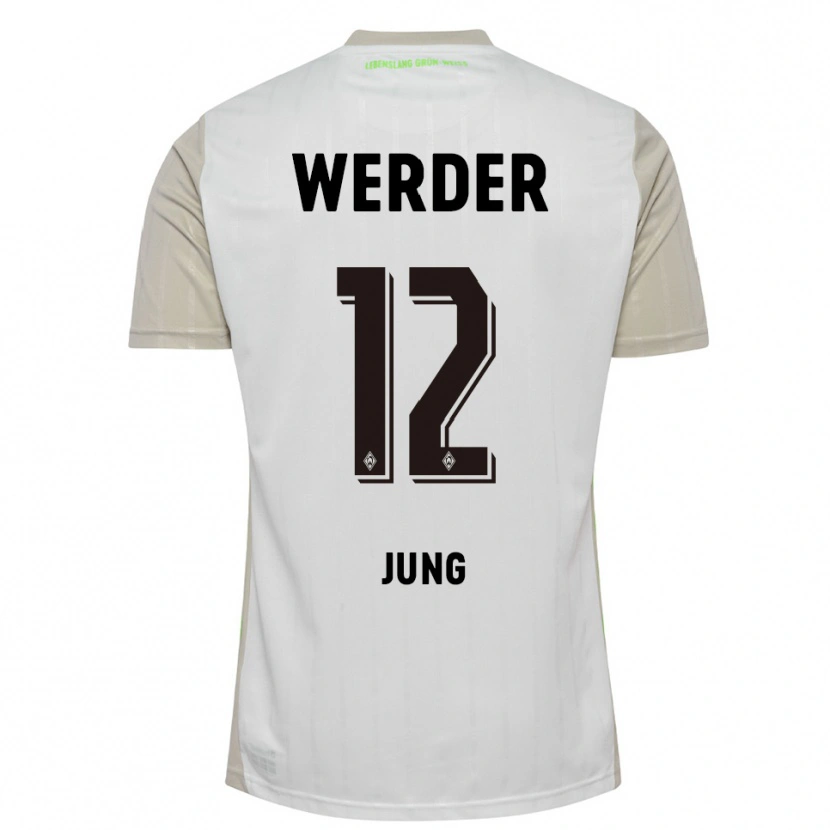 Danxen Hombre Camiseta Hugo Jung #12 Blanco Negro 2ª Equipación 2025/26 La Camisa México