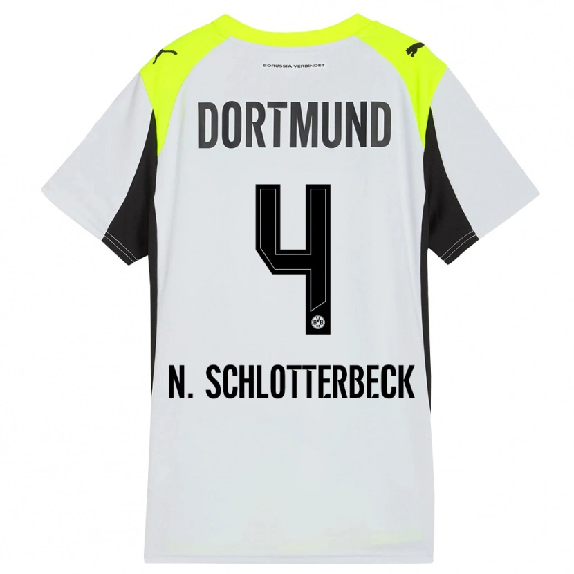 Danxen Hombre Camiseta Nico Schlotterbeck #4 Amarillo Fluorescente 2ª Equipación 2025/26 La Camisa México
