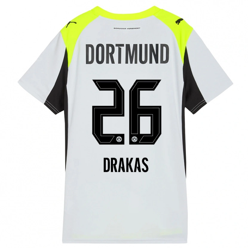 Danxen Hombre Camiseta Babis Drakas #26 Amarillo Fluorescente 2ª Equipación 2025/26 La Camisa México