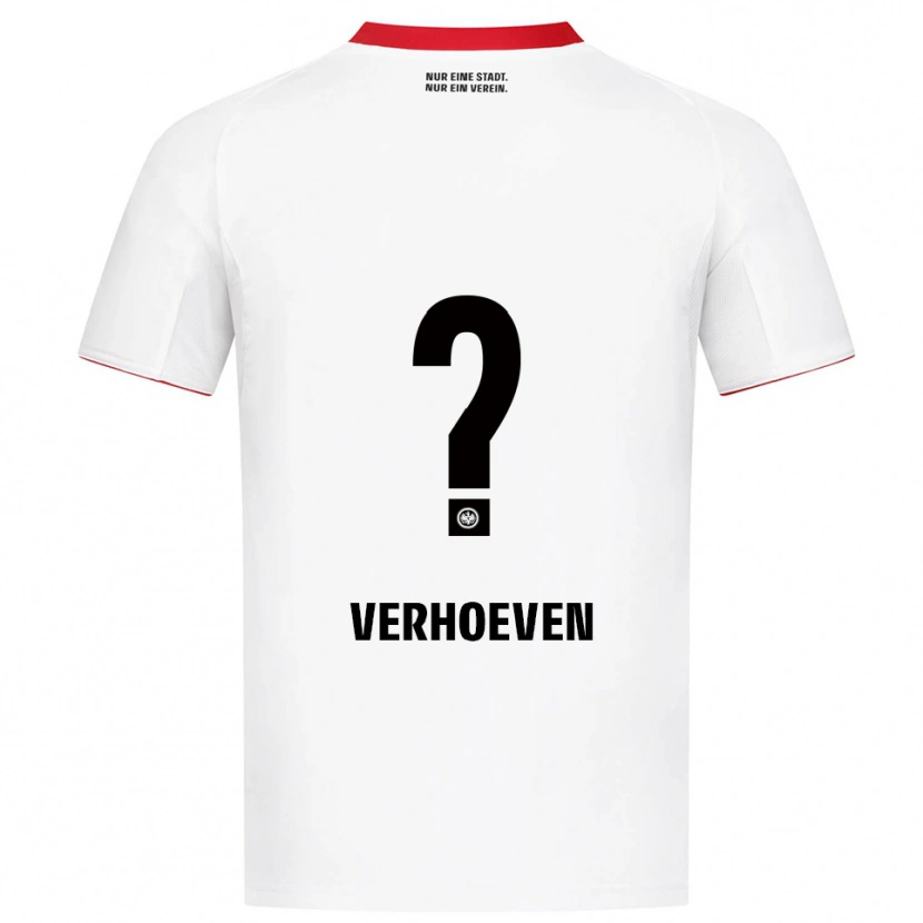 Danxen Hombre Camiseta Raphael Verhoeven #0 Blanco Rojo 2ª Equipación 2025/26 La Camisa México