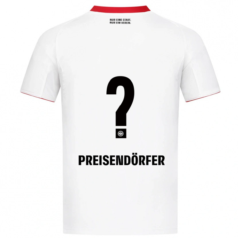 Danxen Hombre Camiseta Constantin Preisendörfer #0 Blanco Rojo 2ª Equipación 2025/26 La Camisa México