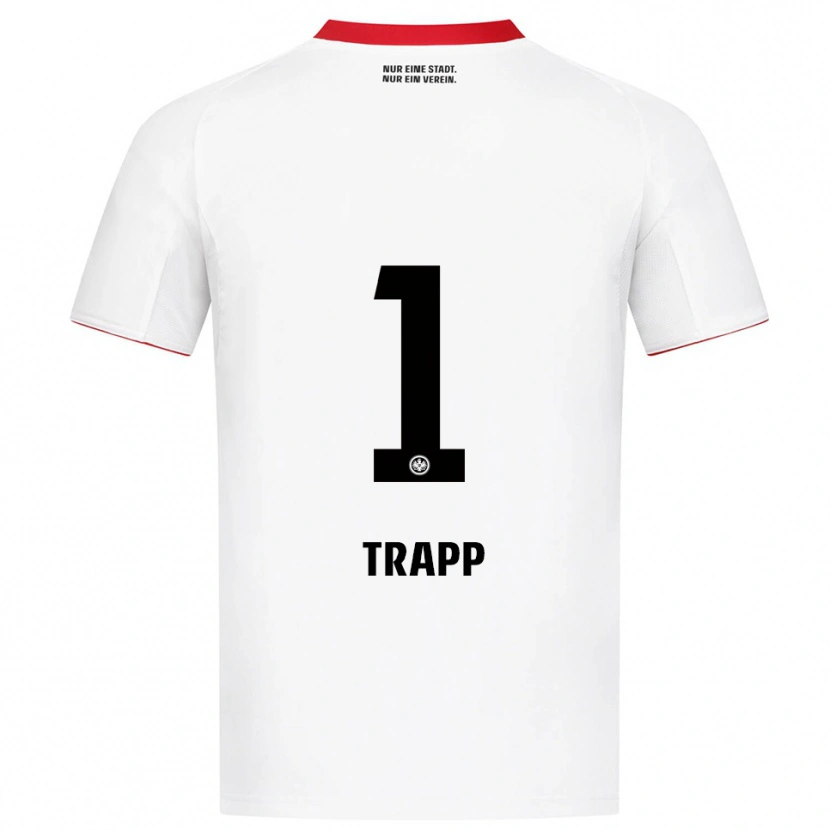 Danxen Hombre Camiseta Kevin Trapp #1 Blanco Rojo 2ª Equipación 2025/26 La Camisa México