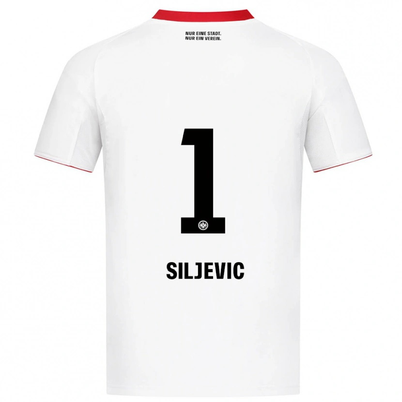 Danxen Hombre Camiseta Amil Siljevic #1 Blanco Rojo 2ª Equipación 2025/26 La Camisa México