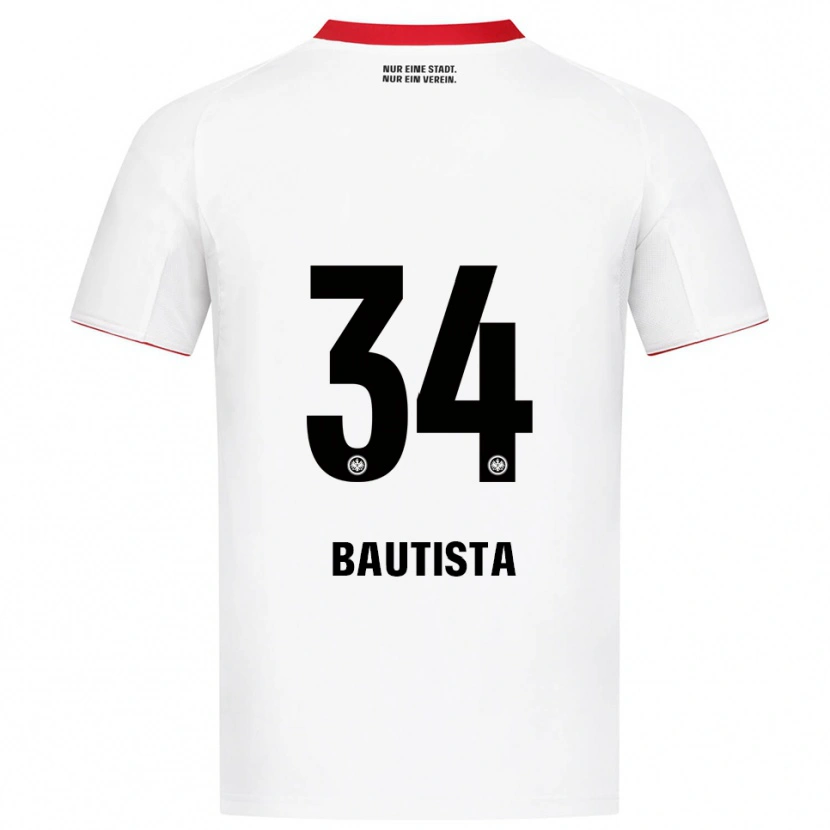 Danxen Hombre Camiseta Davis Bautista #34 Blanco Rojo 2ª Equipación 2025/26 La Camisa México