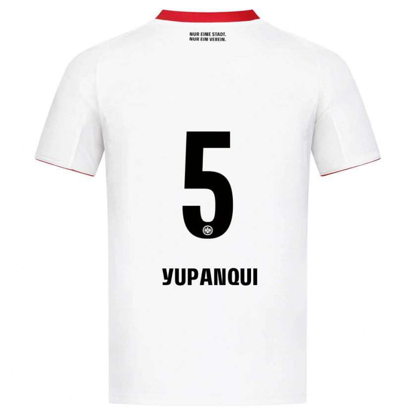 Danxen Hombre Camiseta Philipp Eisele Yupanqui #5 Blanco Rojo 2ª Equipación 2025/26 La Camisa México