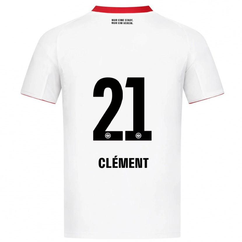 Danxen Hombre Camiseta Noah Clément #21 Blanco Rojo 2ª Equipación 2025/26 La Camisa México