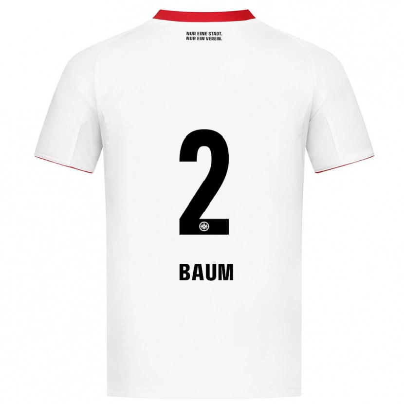 Danxen Hombre Camiseta Elias Baum #2 Blanco Rojo 2ª Equipación 2025/26 La Camisa México