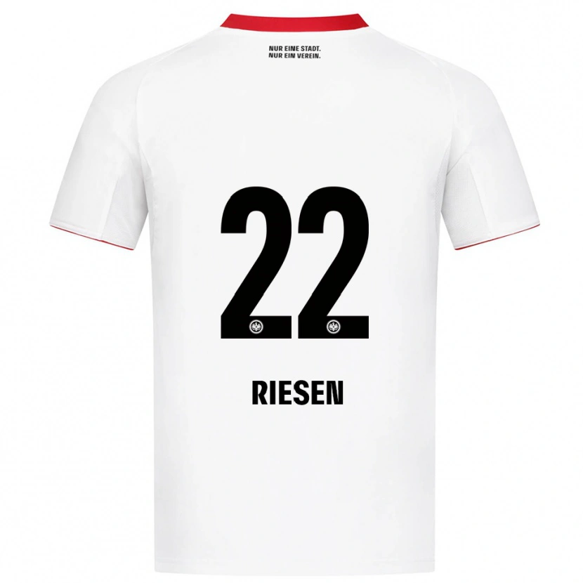 Danxen Hombre Camiseta Nadine Riesen #22 Blanco Rojo 2ª Equipación 2025/26 La Camisa México