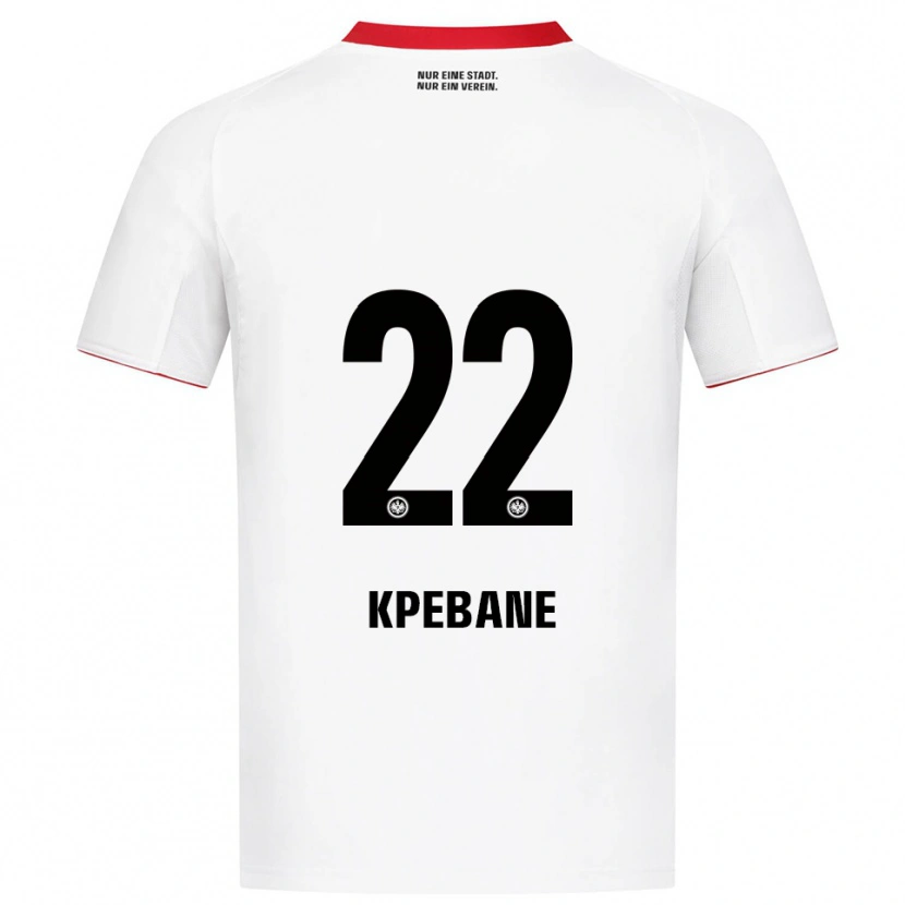 Danxen Hombre Camiseta Tamiou Kpebane #22 Blanco Rojo 2ª Equipación 2025/26 La Camisa México