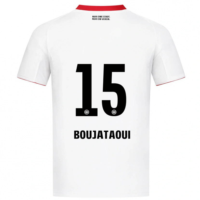 Danxen Hombre Camiseta Tarik Boujataoui #15 Blanco Rojo 2ª Equipación 2025/26 La Camisa México