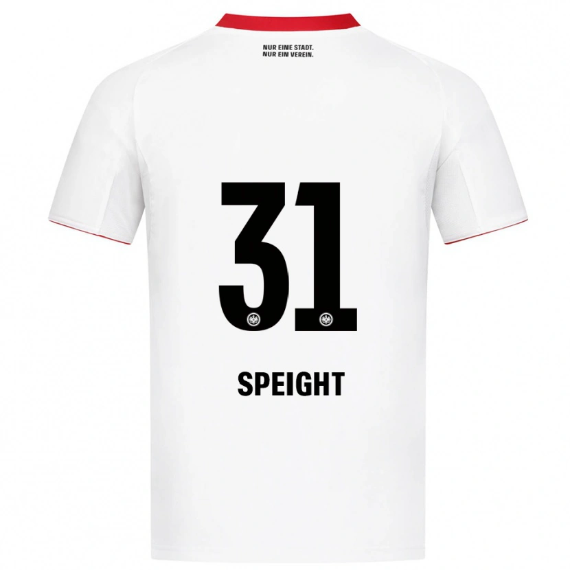 Danxen Hombre Camiseta Benjamin Speight #31 Blanco Rojo 2ª Equipación 2025/26 La Camisa México