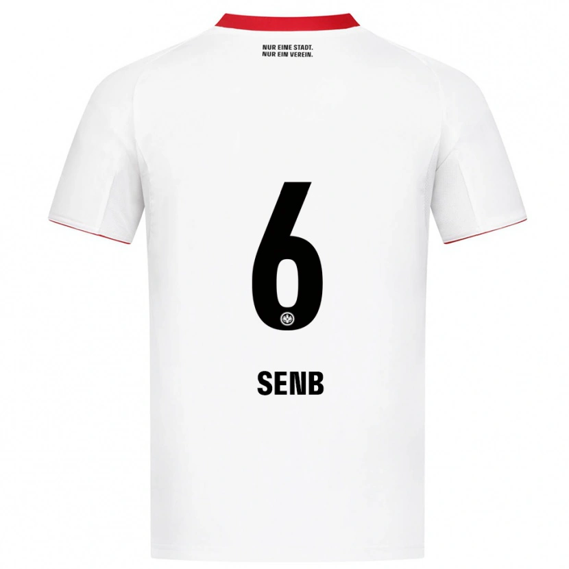 Danxen Hombre Camiseta Elisa Senß #6 Blanco Rojo 2ª Equipación 2025/26 La Camisa México