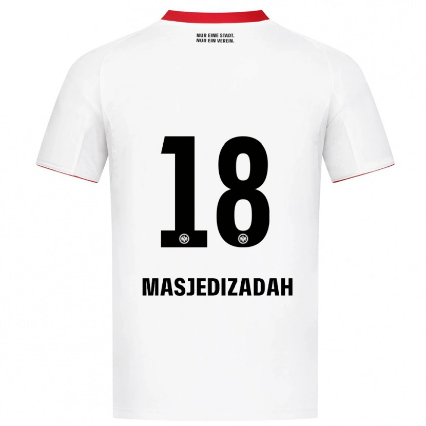 Danxen Hombre Camiseta Abolfazl Masjedizadah #18 Blanco Rojo 2ª Equipación 2025/26 La Camisa México