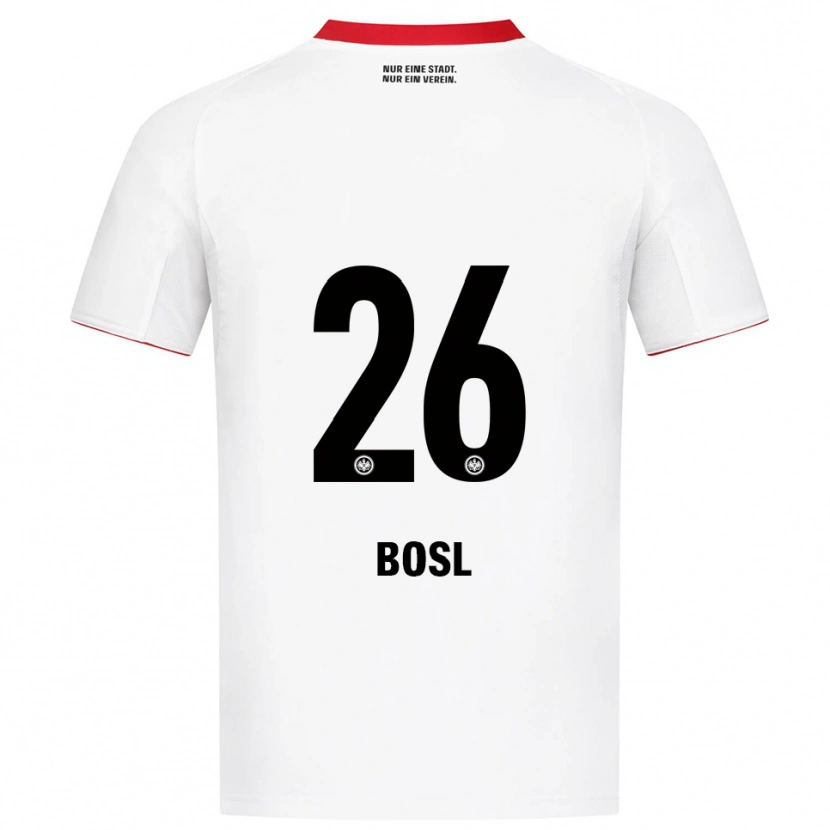 Danxen Hombre Camiseta Cara Bosl #26 Blanco Rojo 2ª Equipación 2025/26 La Camisa México
