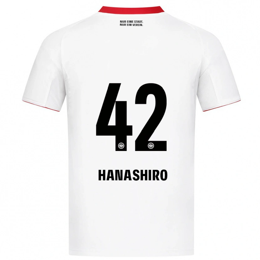 Danxen Hombre Camiseta Rinto Hanashiro #42 Blanco Rojo 2ª Equipación 2025/26 La Camisa México
