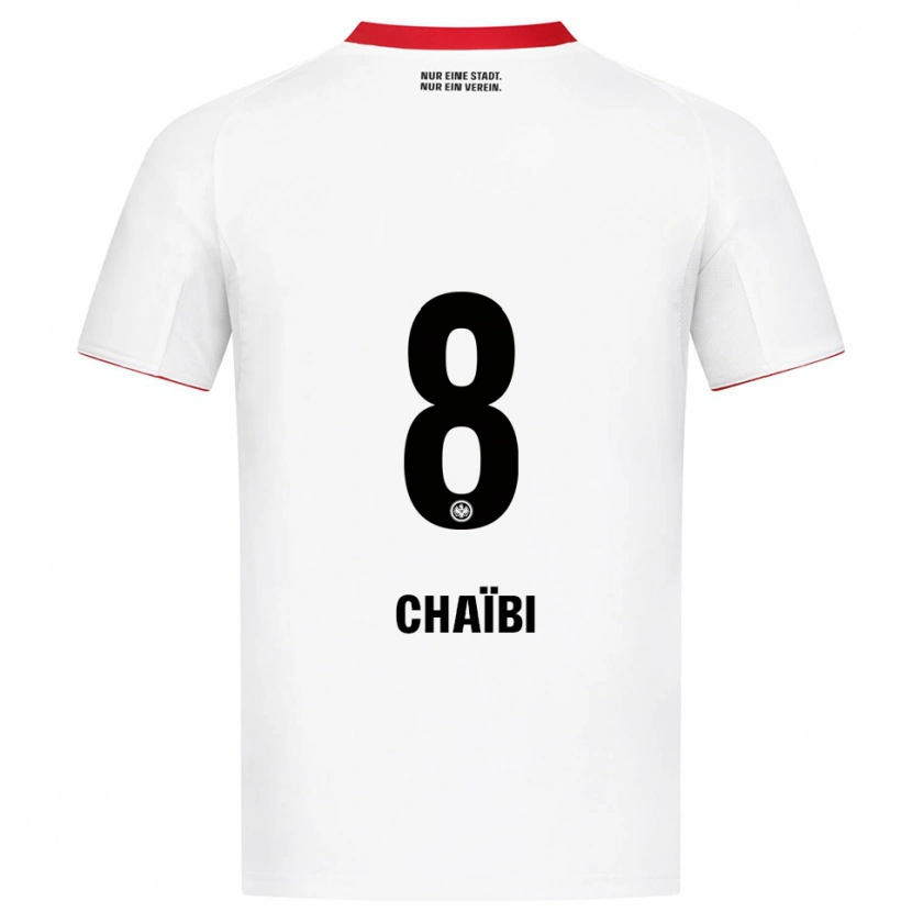 Danxen Hombre Camiseta Farès Chaïbi #8 Blanco Rojo 2ª Equipación 2025/26 La Camisa México