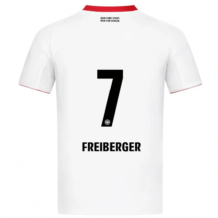 Danxen Hombre Camiseta Benjamin Freiberger #7 Blanco Rojo 2ª Equipación 2025/26 La Camisa México