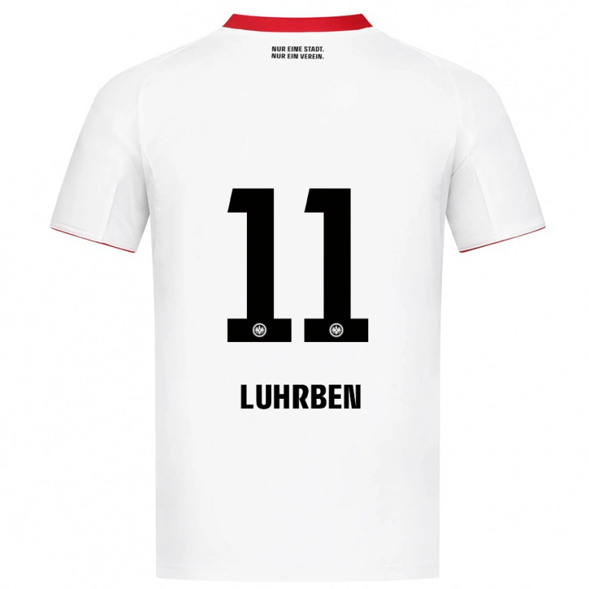 Danxen Hombre Camiseta Nina Lührßen #11 Blanco Rojo 2ª Equipación 2025/26 La Camisa México