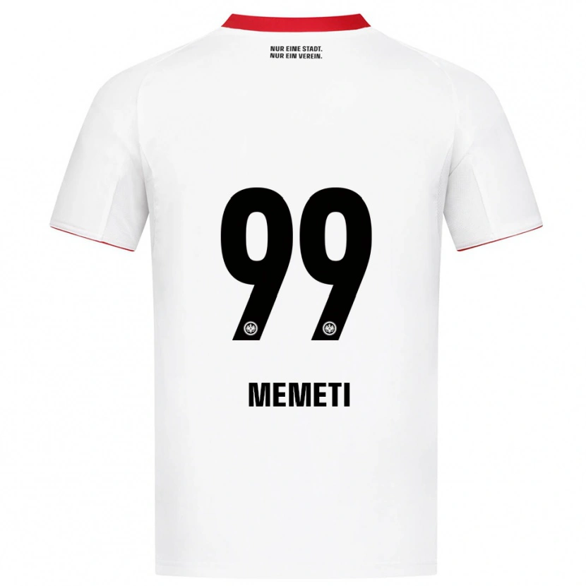 Danxen Hombre Camiseta Ereleta Memeti #99 Blanco Rojo 2ª Equipación 2025/26 La Camisa México